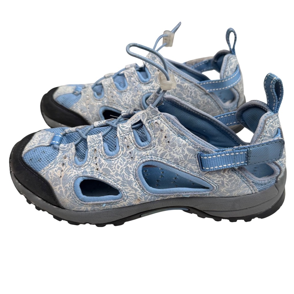 Lands End‎ Water Hiking Shoes Floral Blue Gorpcore Granola Girl Outdoor 9B